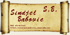 Sinđel Babović vizit kartica